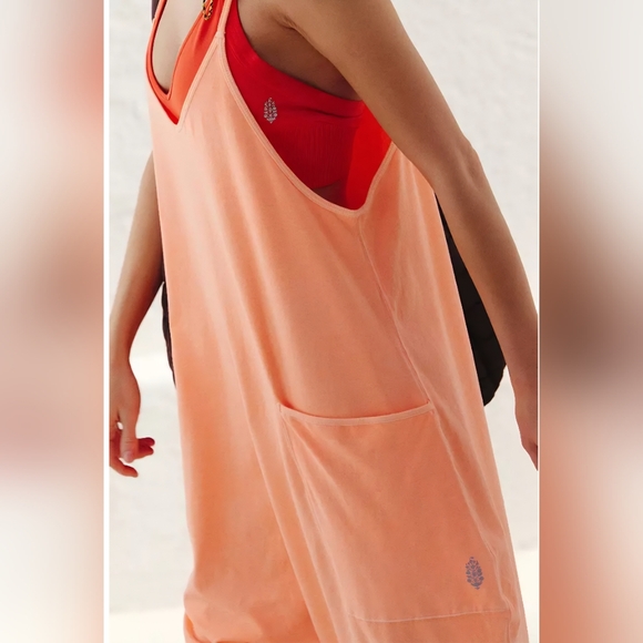 FP Movement by Free People Hot Shot Onsie In Pastel Peach, NWT - Picture 5 of 9